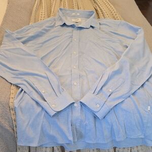Men's Sky Blue Casual Button Down Shirt